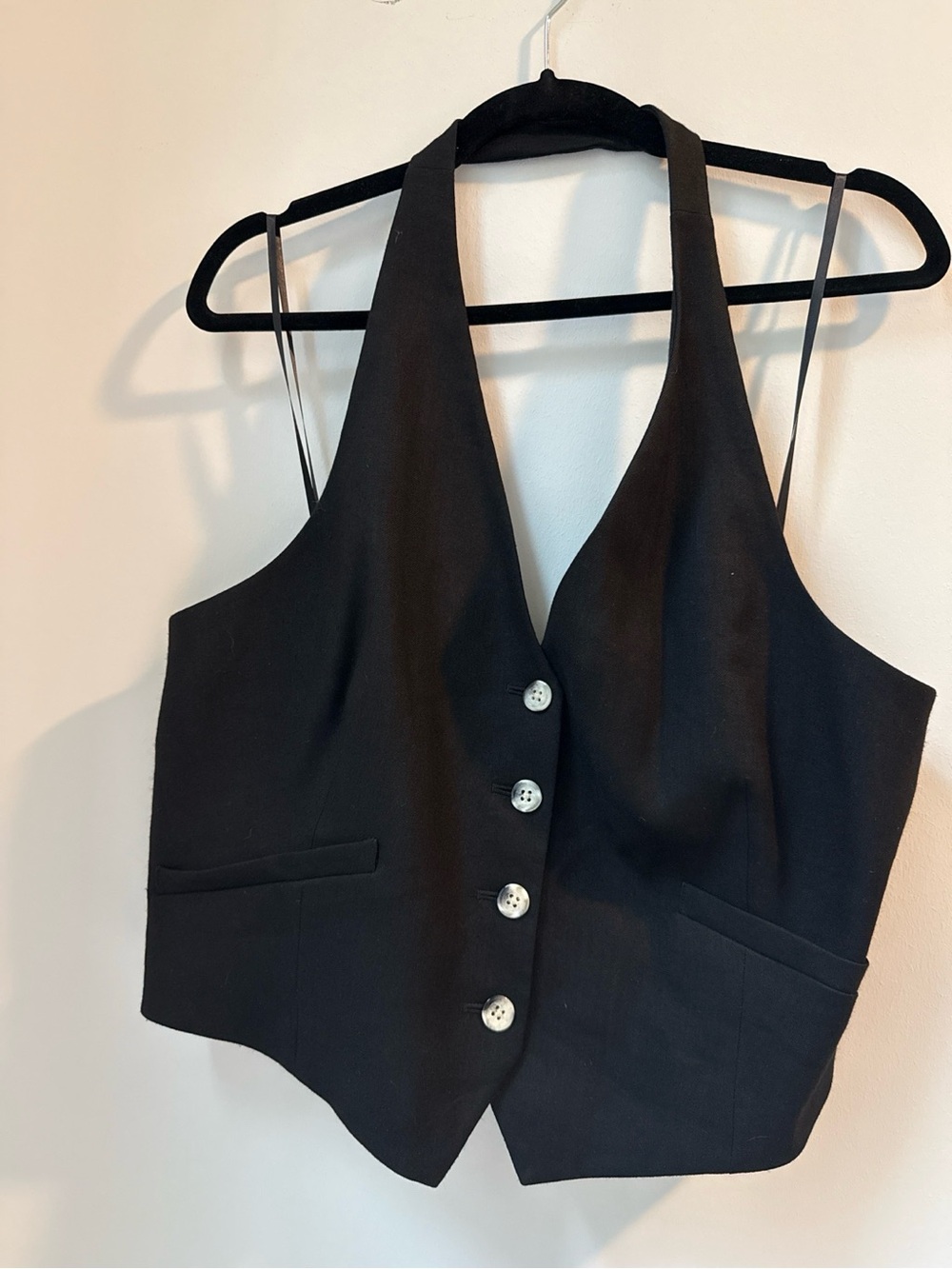 Veronica Beard Black Halter Vest. Never Worn. Size 16.